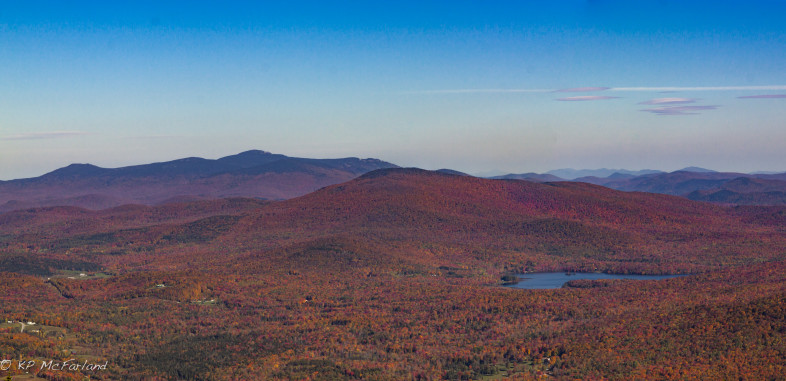 Autumn view from Okemo Mountain fire tower. /© K.P. McFarland