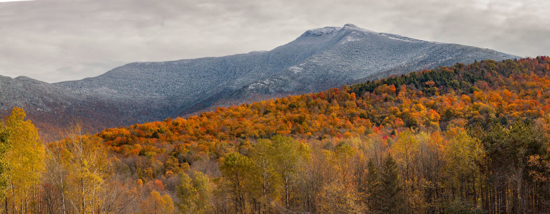 Mount Mansfield after a late autumn snow shower. / © K.P. McFarland