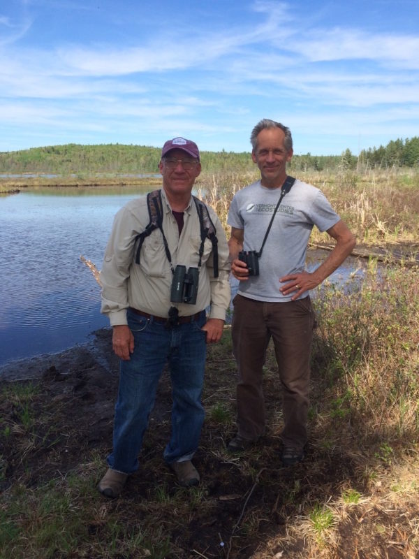 Tom Berriman and Chris Rimmer pause for just a moment from birding. / © Steve Faccio