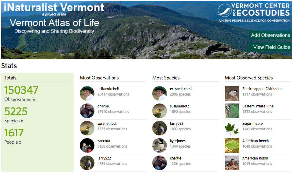 INaturalist Vermont Records 150,000th Biodiversity Observation ...