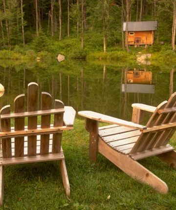 Relax by the pond. © Blueberry Hill Inn